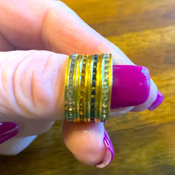 Joan Rivers signed stackable slim rings - 4 total - Picture 3 of 3